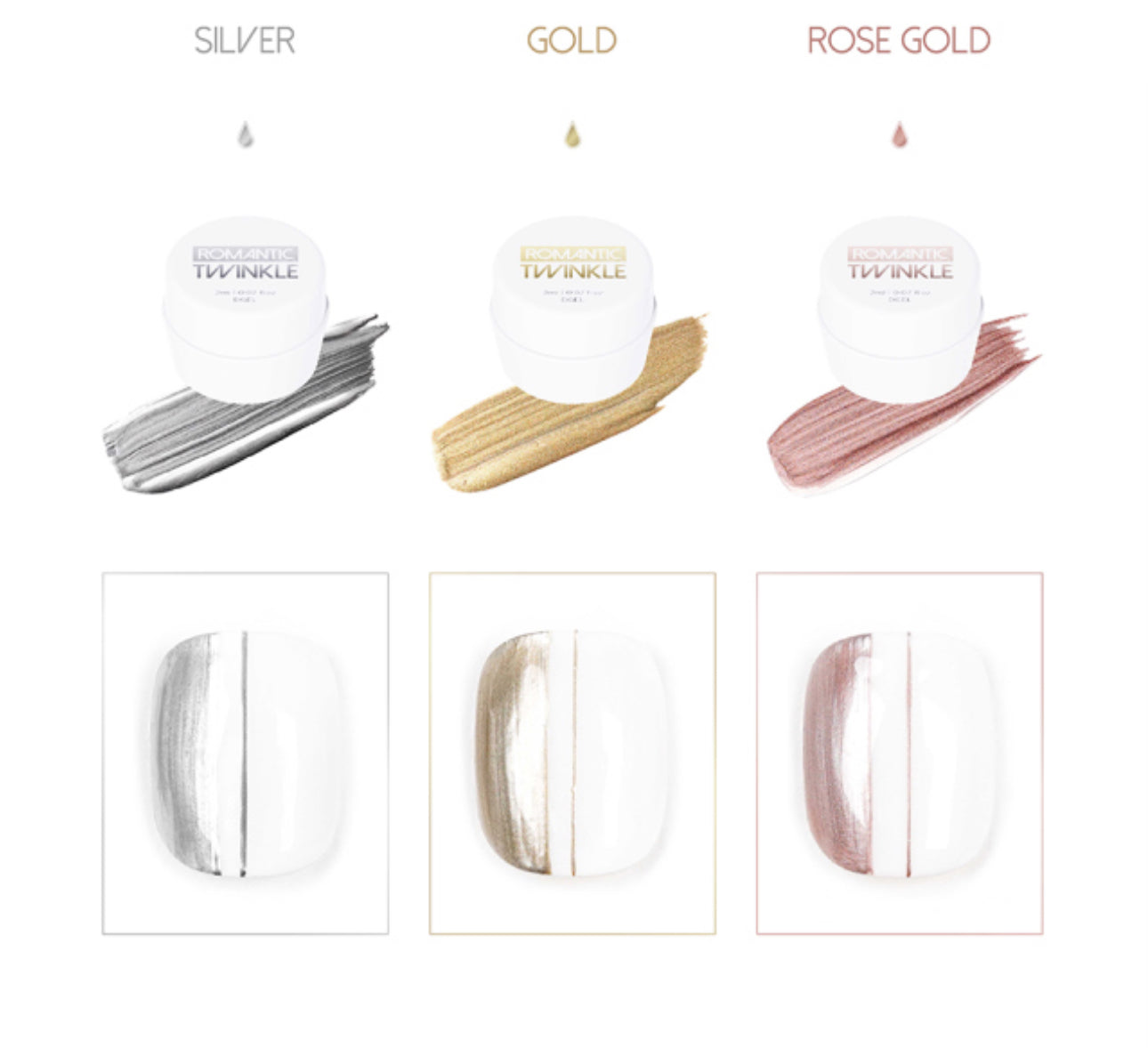 DGEL 'Romantic Twinkle' Metallic liner (3 colours)