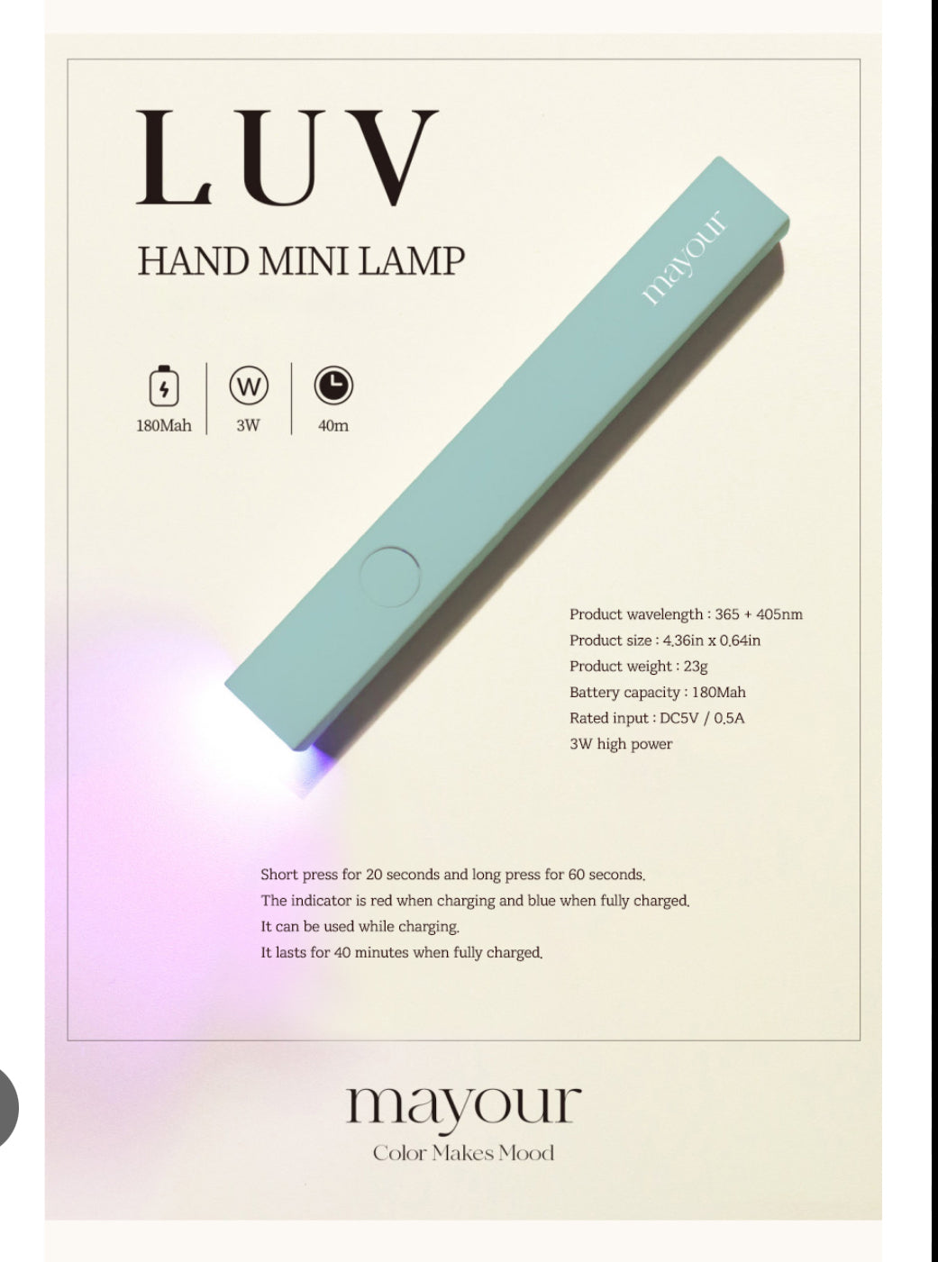 Mayour mini hand lamp