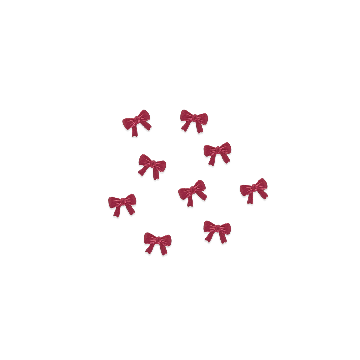 pink metal bow charm