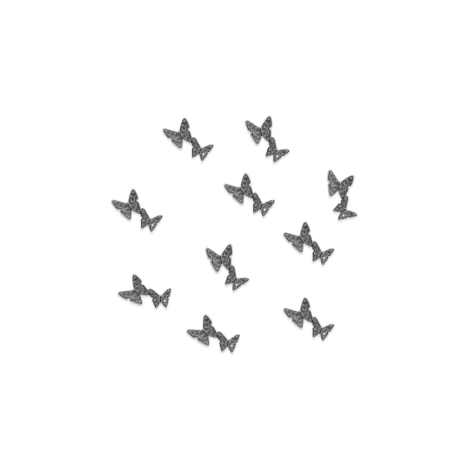 silver butterflies charm