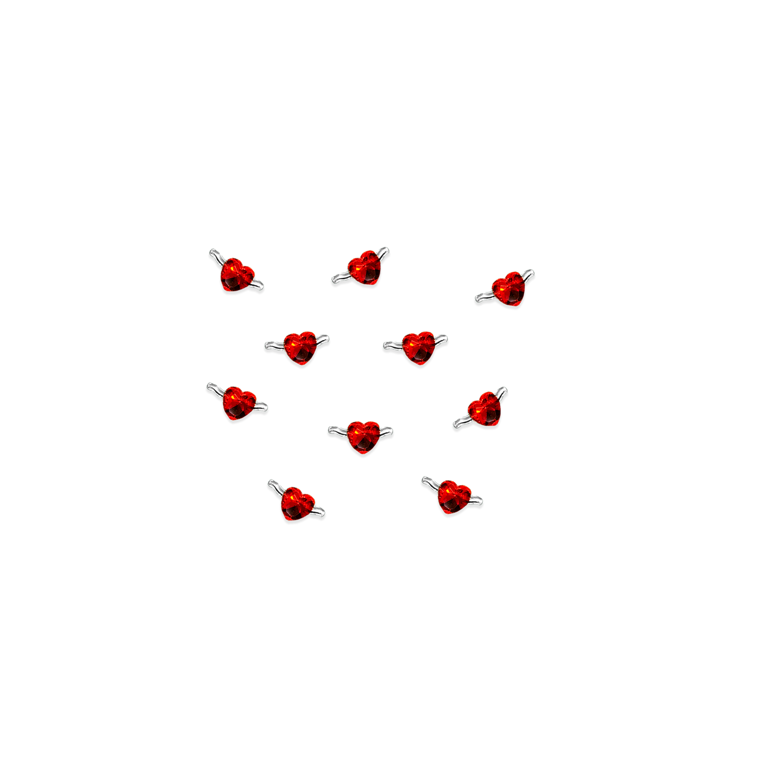 red heart bar charm