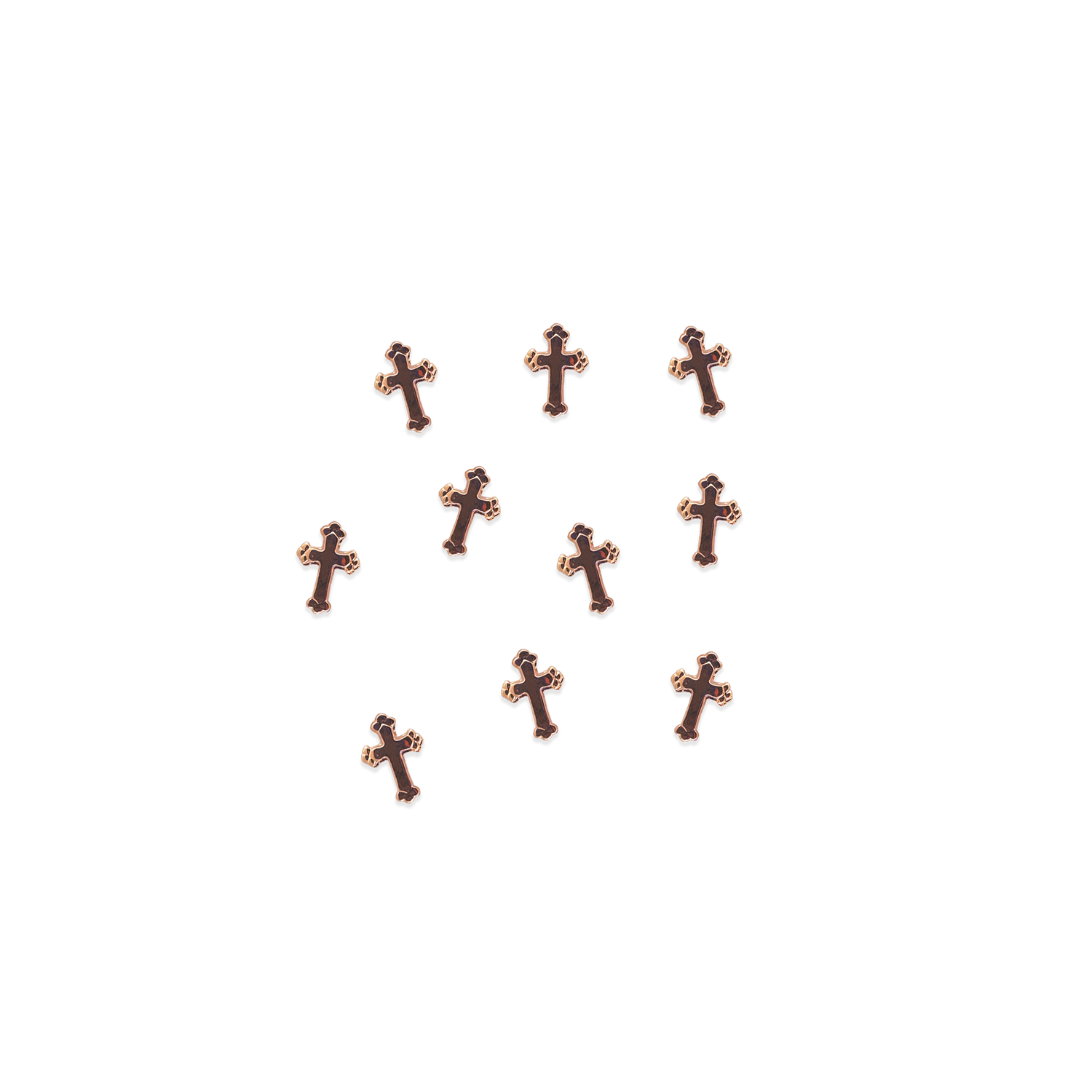 rose gold cross charm