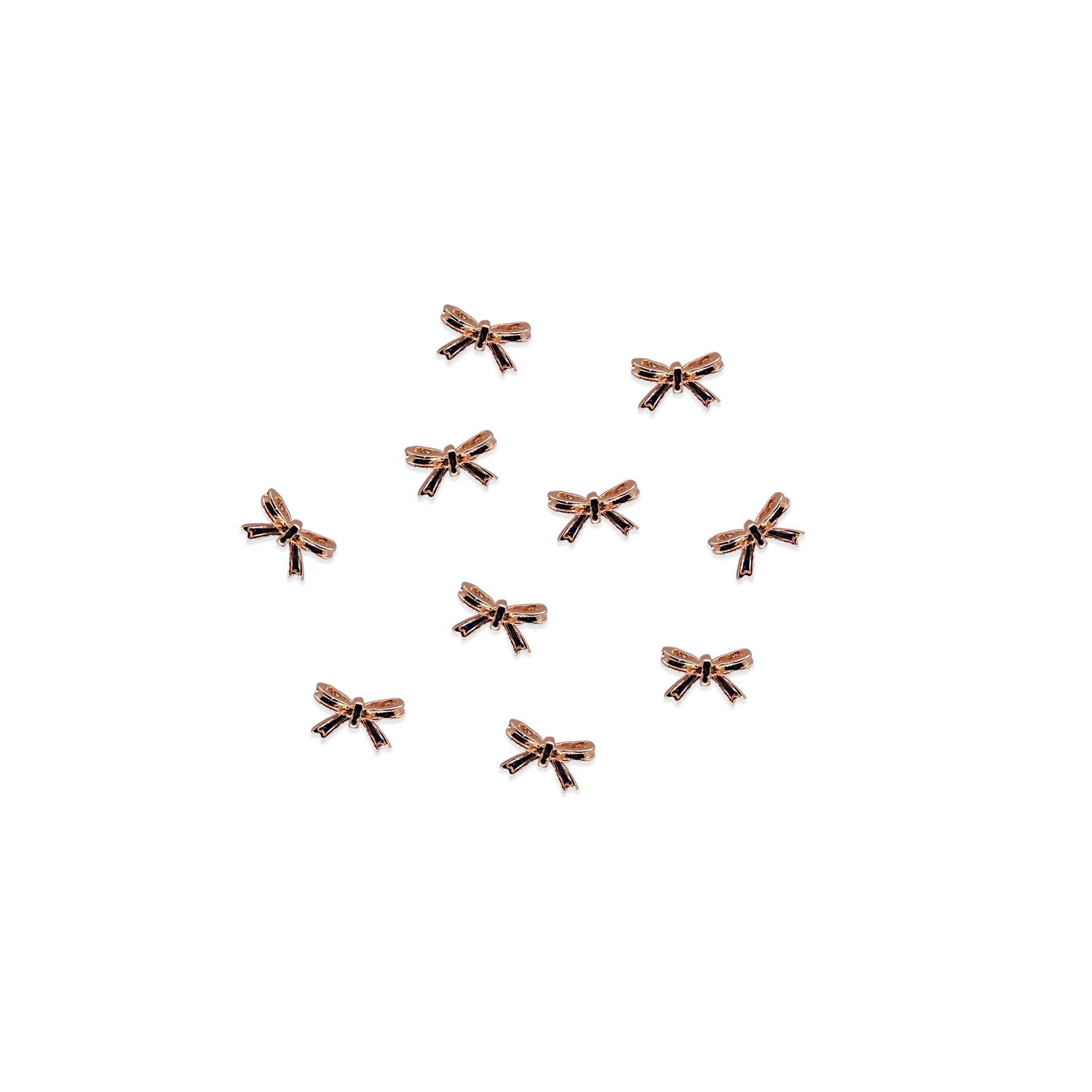 rose gold bow charm