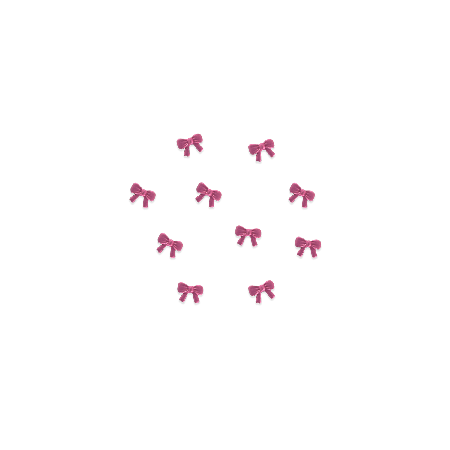 mini pink bow charm