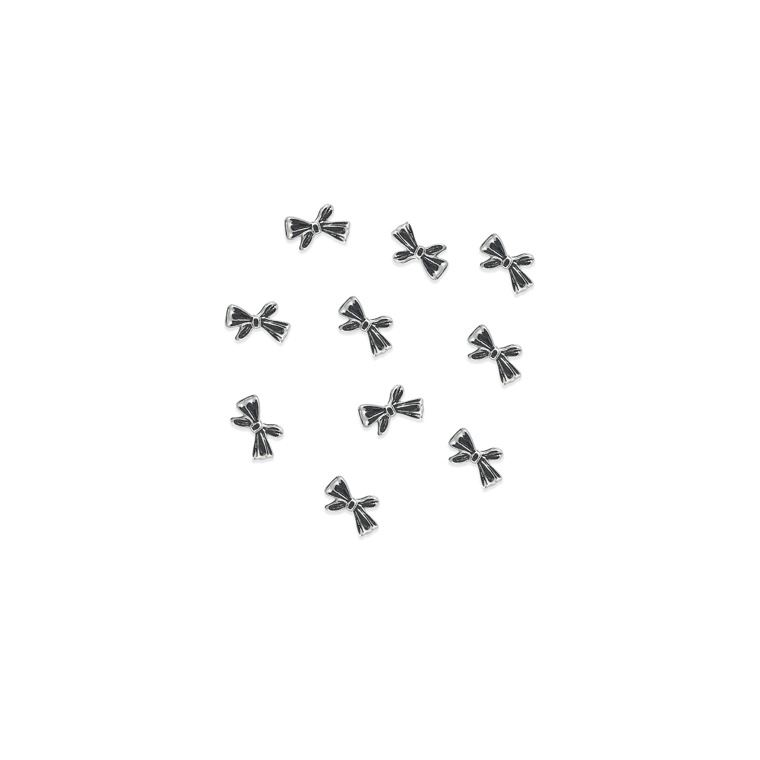 cute silver bow charm