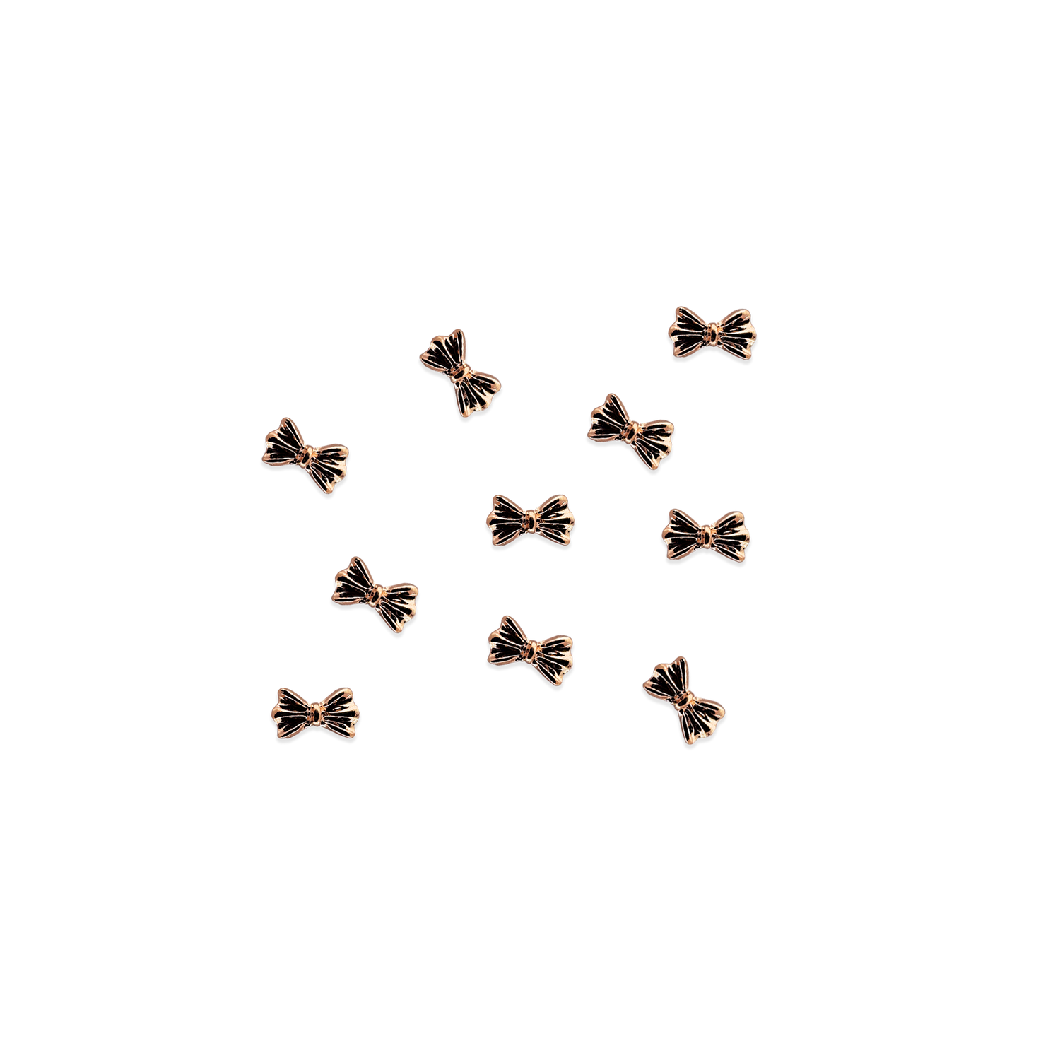 rose gold tux bow charm