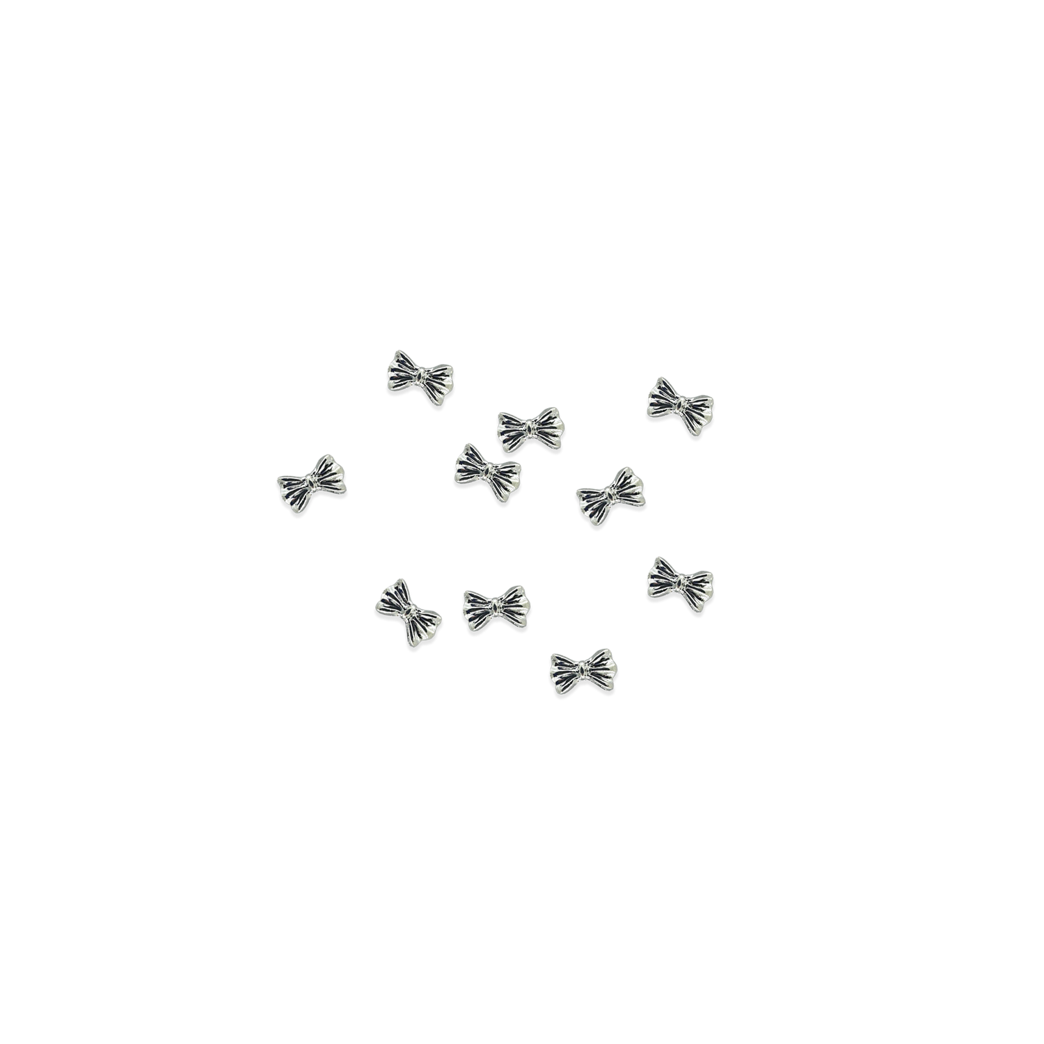 silver tux bow charm