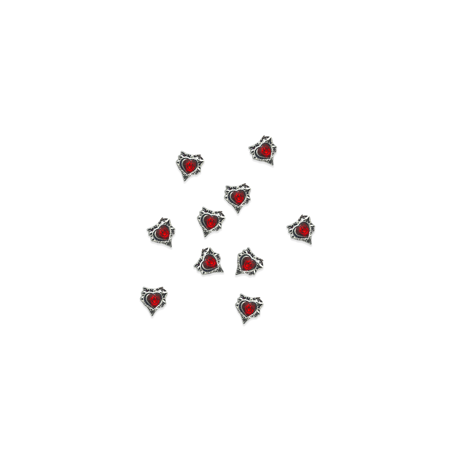 red sacred heart charm