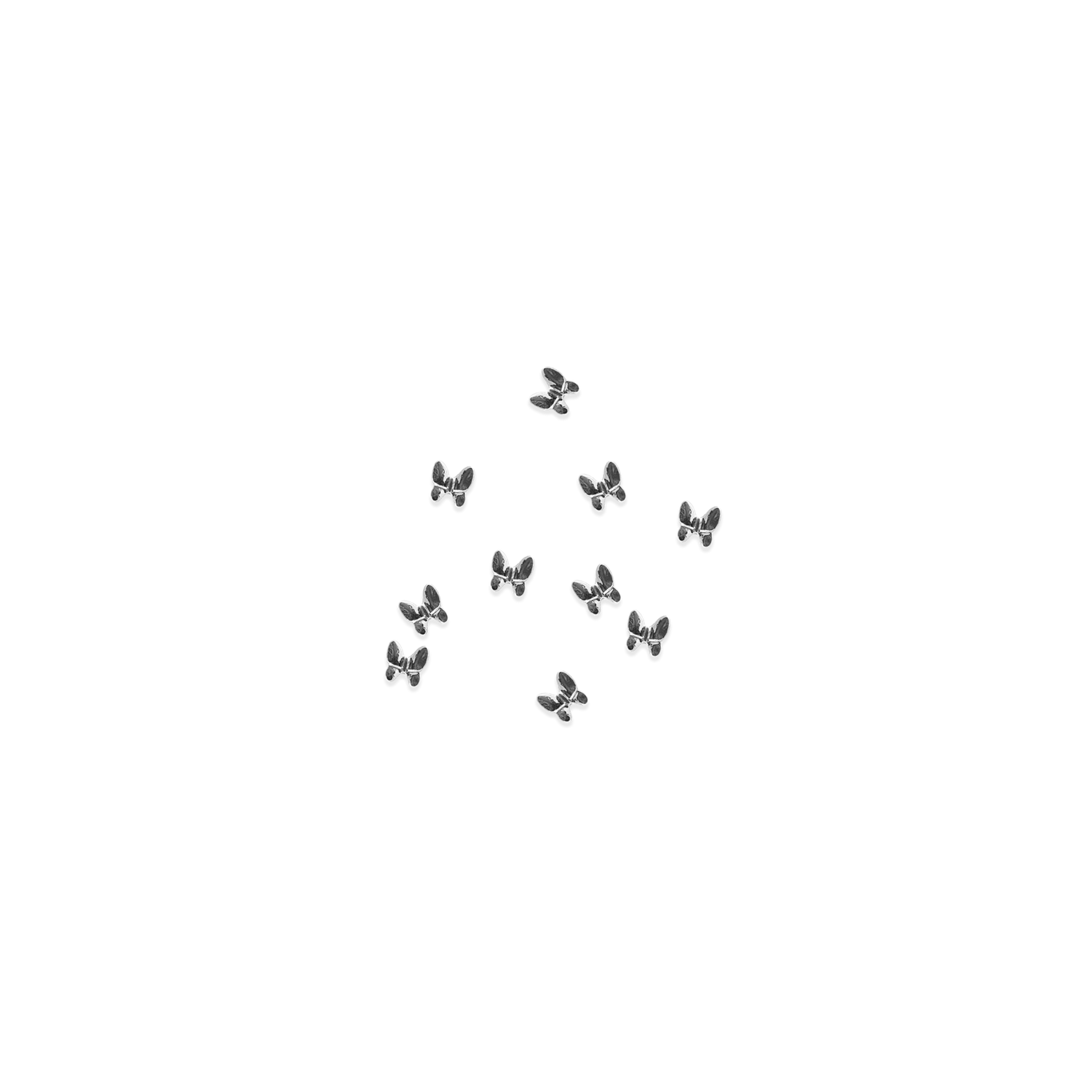 mini silver butterfly charm