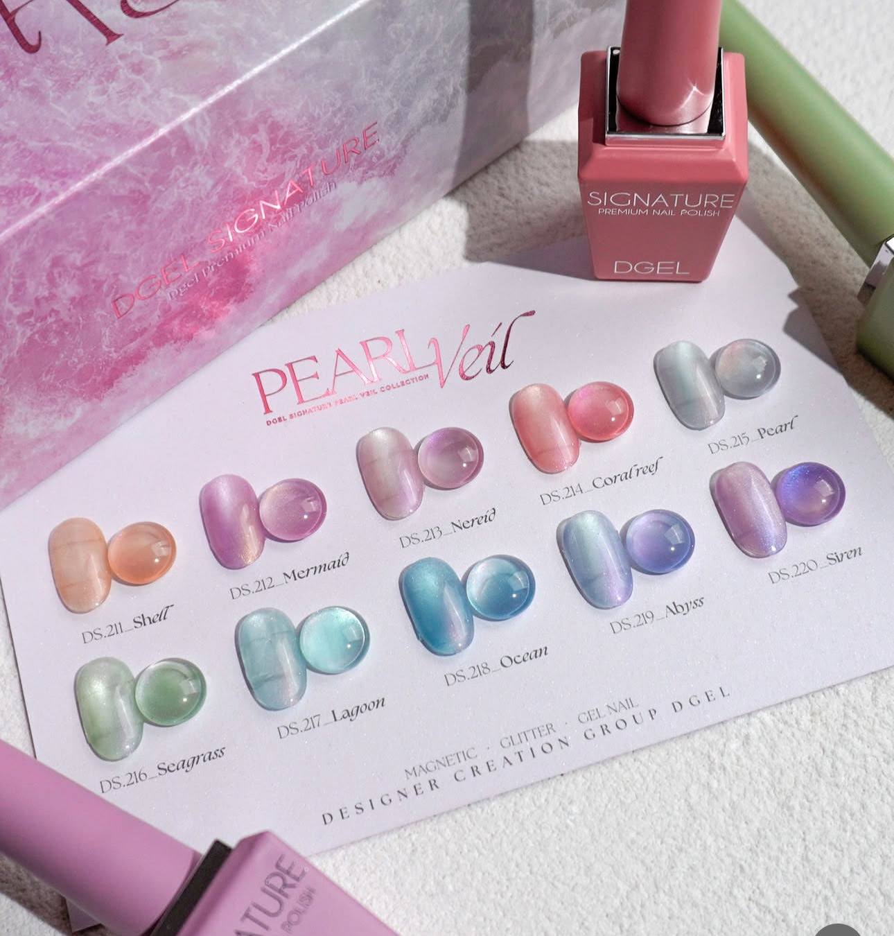 Dgel Pearl Veil collection ( 10 magnetic colours)